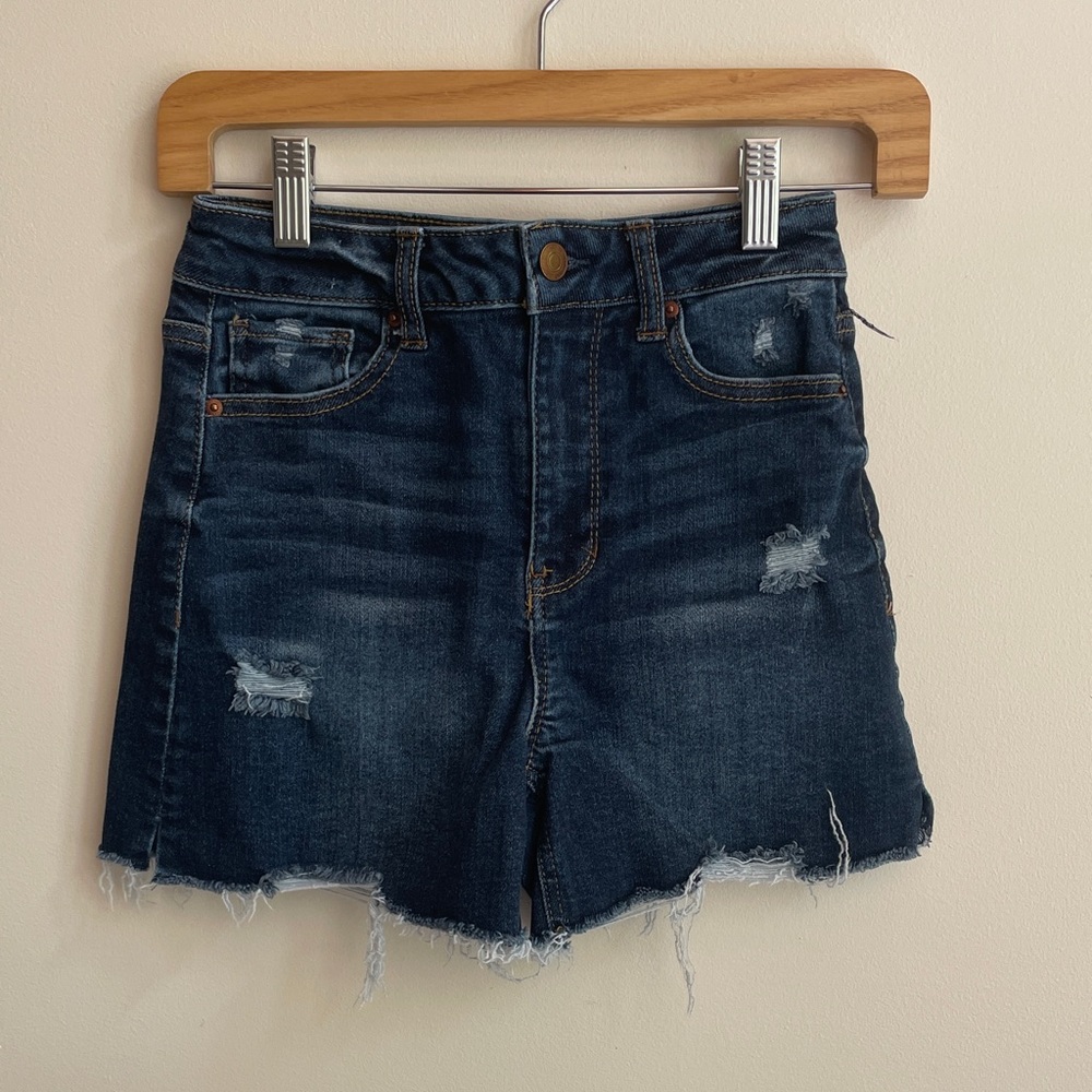 Vanilla Star Distressed High Rise Jean Shorts Juniors Size 1